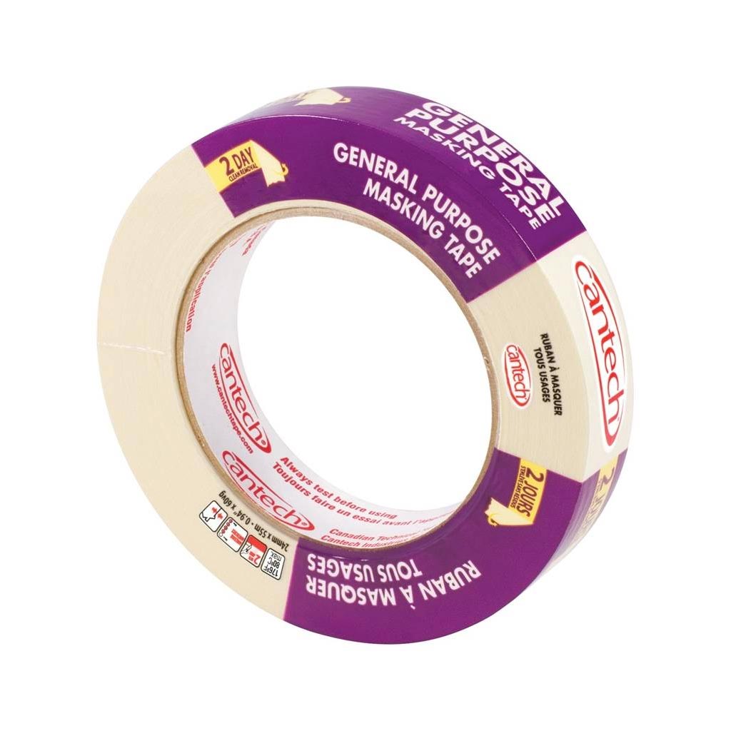 CANTECH MASKING TAPE 55M L X 24MM W