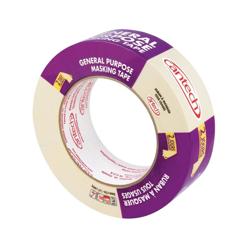 CANTECH MASKING TAPE 55M L X 36MM W