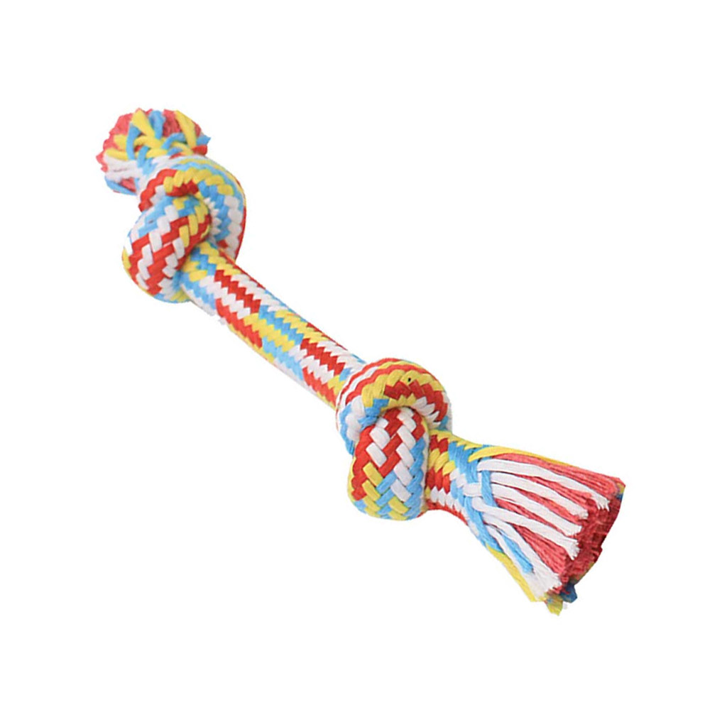MAMMOTH EXTRA FLOSSY CHEWS SMALL 2-KNOT BONE 9&quot;