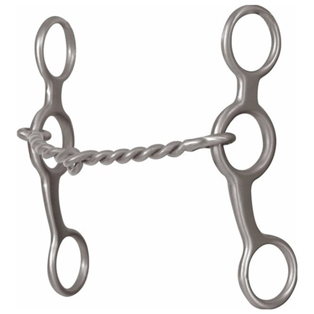 DMB - 5&quot; RING GAG TWISTED WIRE SNAFFLE BIT