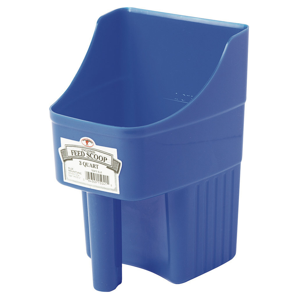 MILLER FEED SCOOP POLY BLUE 3QT