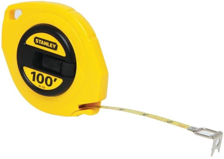 DMB - STANLEY MEASURING TAPE ABS CASE YELLOW, 100'L
