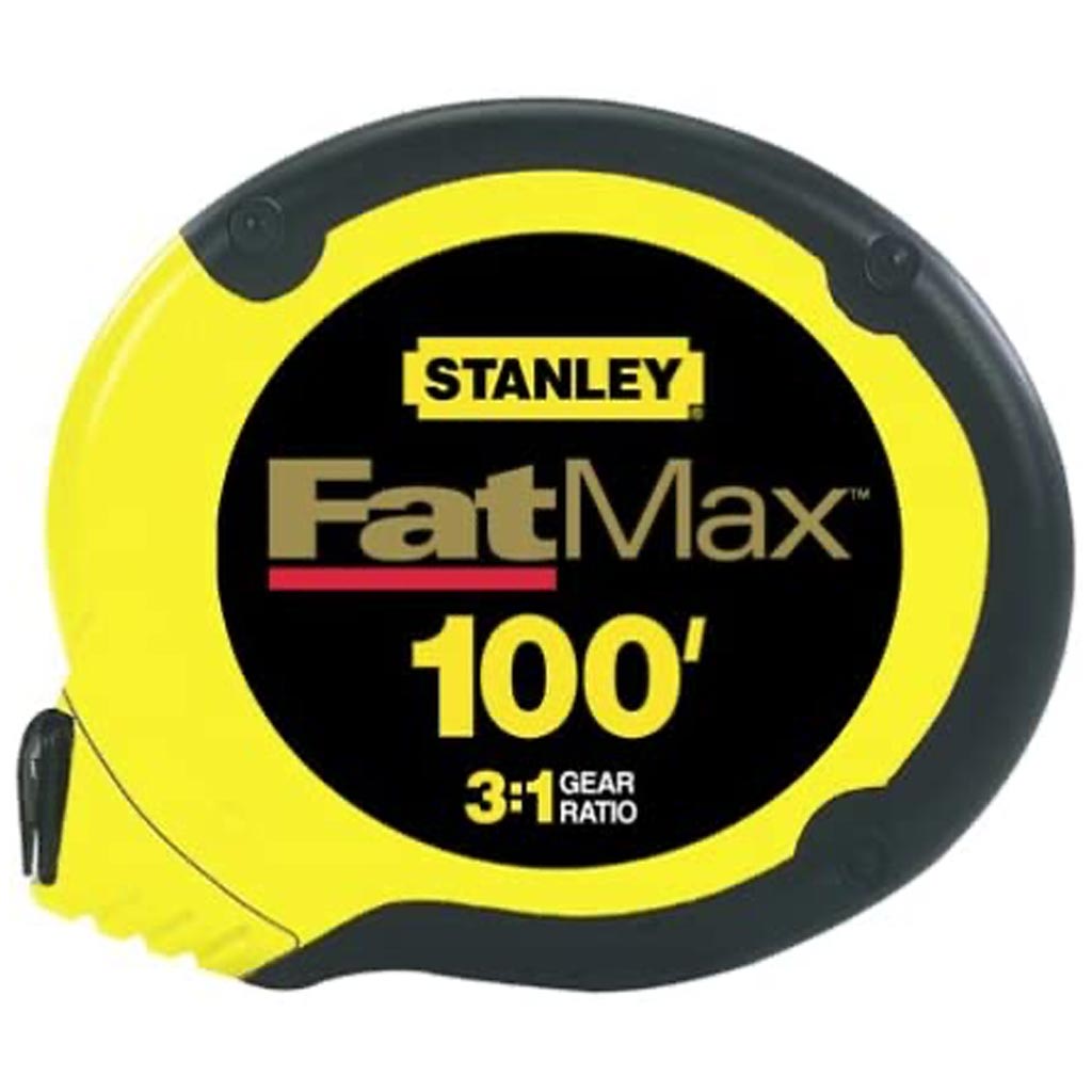 DMB - STANLEY FAT MAX MEASURING TAPE ABS CASE BLK/YELLOW, 100'L