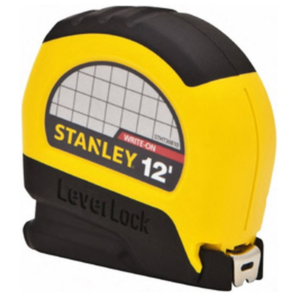 DMB - STANLEY MEASURING TAPE ABS CASE BLK/YELLOW, 12'L
