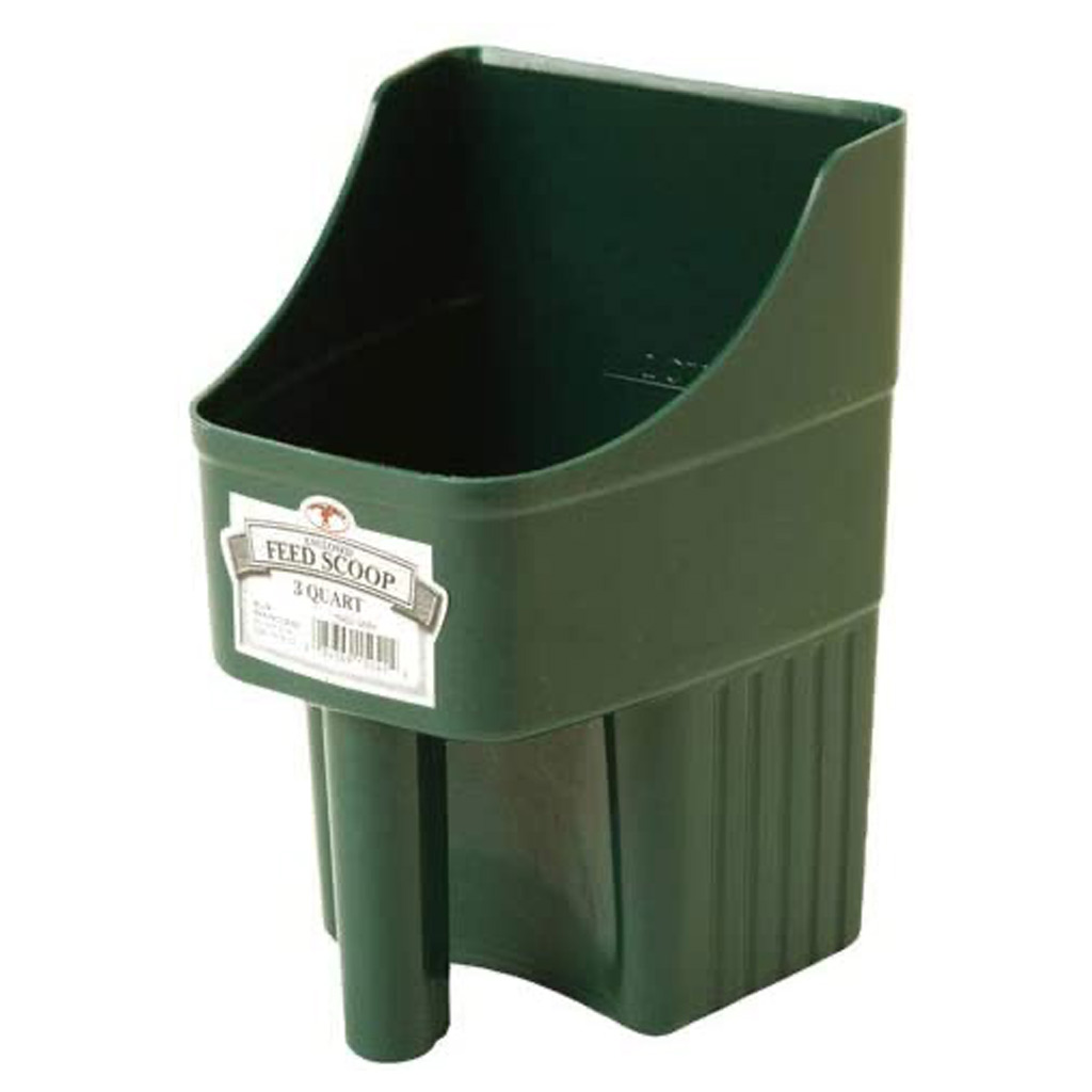 MILLER FEED SCOOP POLY GRN 3QT