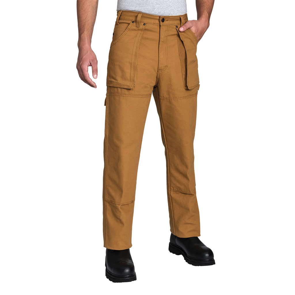 DV - DICKIES MEN'S DUCK 44X30 DOUBLE FRONT LOGGER PANT BROWN