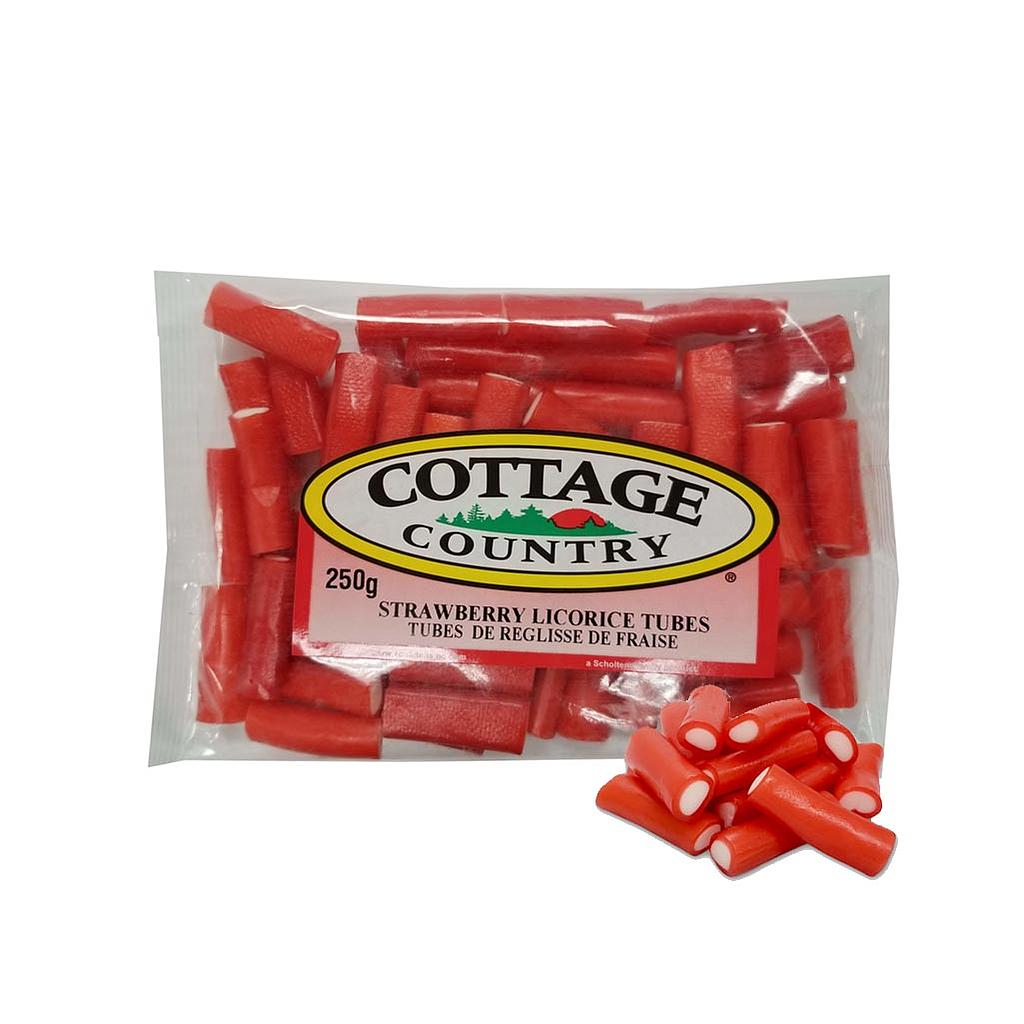 COTTAGE COUNTRY STRAWBERRY LICORICE TUBES 150G