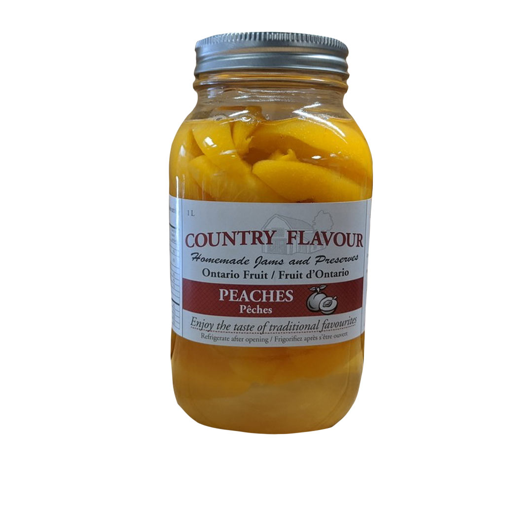 COUNTRY FLAVOUR 1L CANNED PEACHES