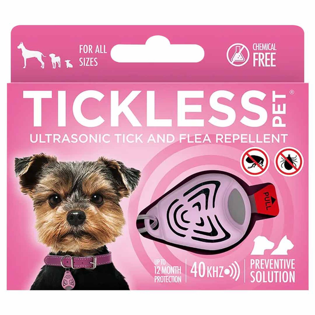 TICKLESS PET CLASSIC MEDALLION PINK