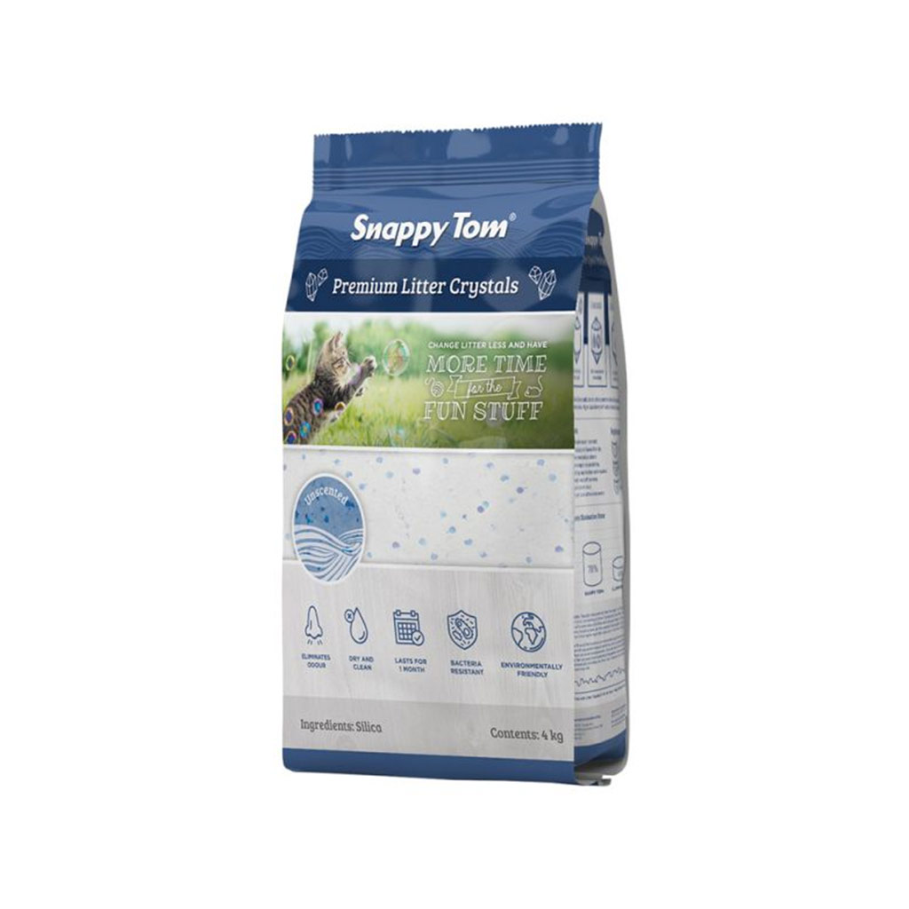 SNAPPY TOM CRYSTAL CAT LITTER UNSCENTED 4KG