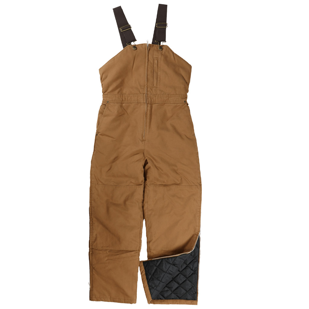 TOUGH DUCK LADIES INSULATED BIB OVERALL BROWN X-LARGE