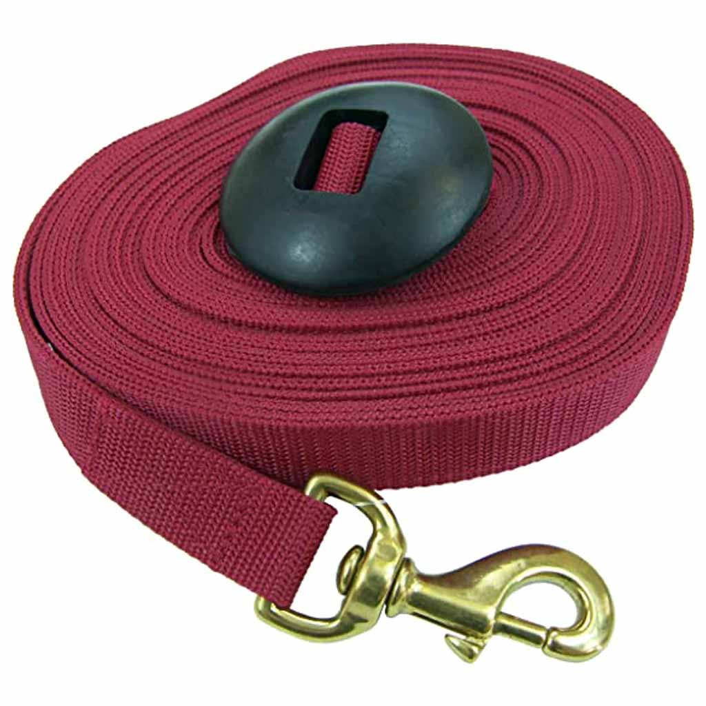 GER-RYAN LUNGE LINE SNAP RUBBER RED 25' 