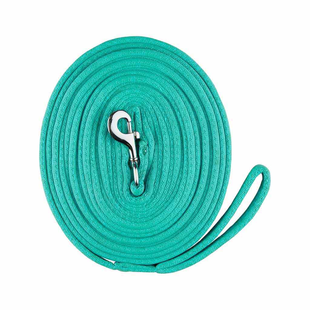 GER-RYAN COTTON LUNGE LINE 25' W/ SNAP TURQUOISE