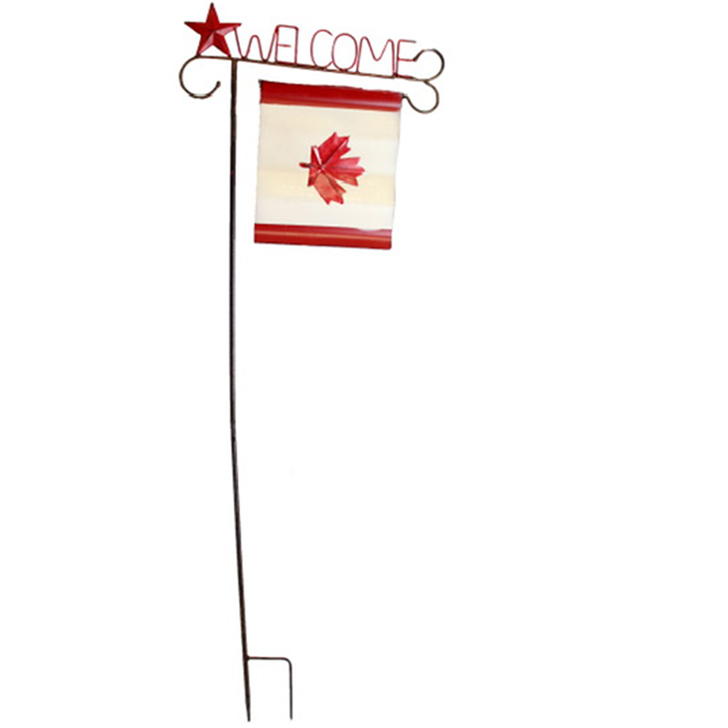 DMB - KOPPERS HOME WELCOME CANADA METAL FLAG STAKE 37 X 104 CM