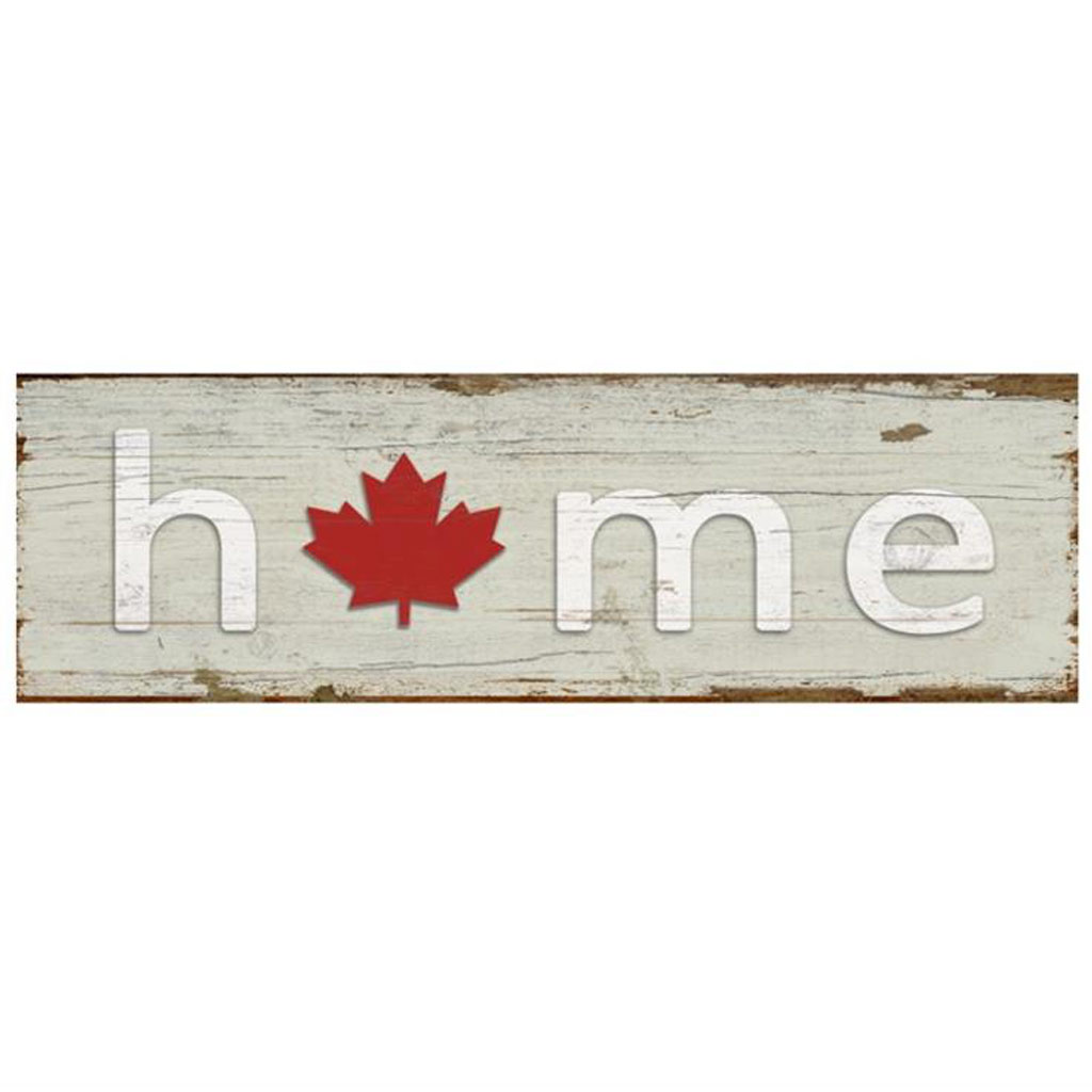 DMB - KOPPERS HOME MAPLE LEAF CANADA WOODEN SIGN 60X20X1.5 CM