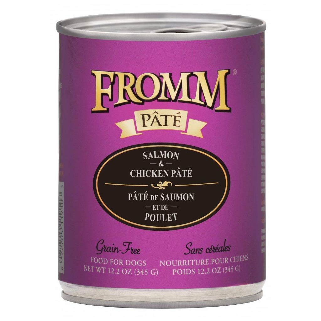 FROMM DOG GOLD SALMON &amp; CHICKEN PATE 12OZ