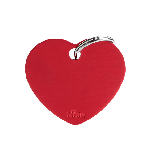 MY FAMILY ALUMINUM HEART RED L