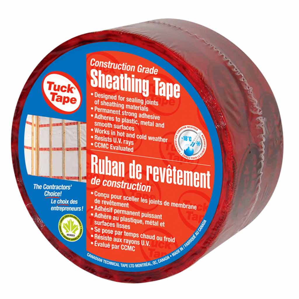 CANTECH CONTRACTORS SHEATHING TAPE 55M X 60MM RED
