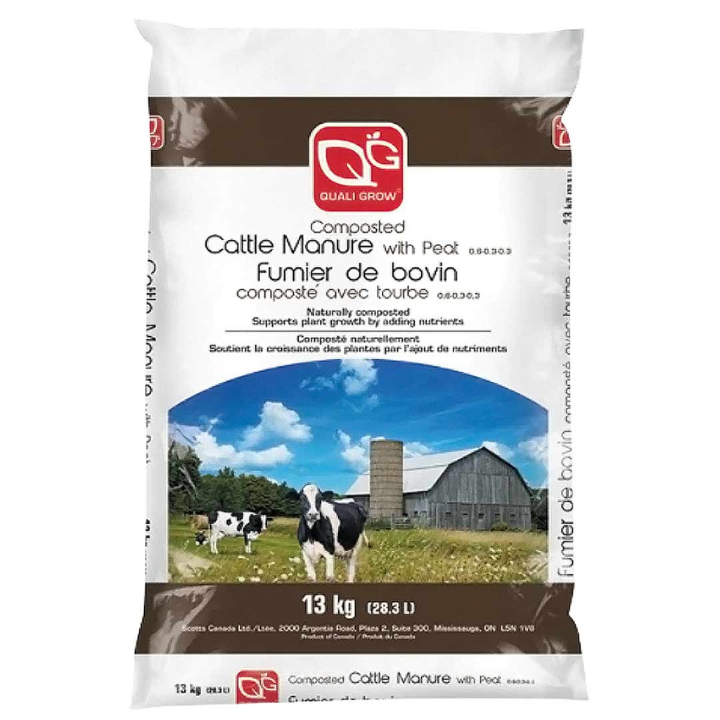DR - QUALI GROW COMPOSTED CATTLE MANURE W/ PEAT 28.3L