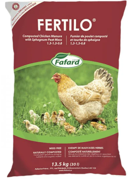 FAFARD COMPOSTED CHICKEN MANURE W/ SPHAGNUM PEAT MOSS 30L
