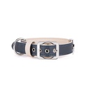 MY FAMILY HERMITAGE COLLAR LEATHER BLUE &amp; CREAM MED 35-41CM