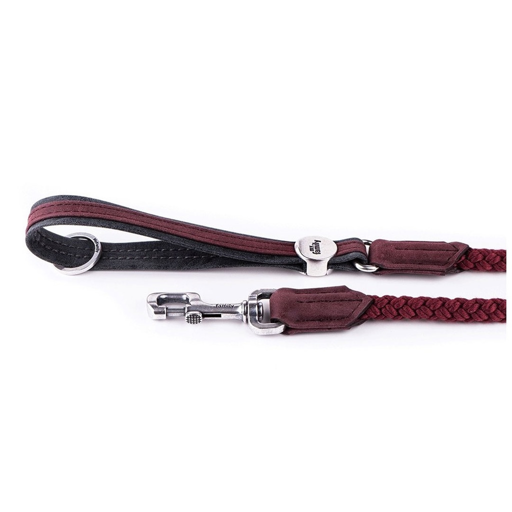 MY FAMILY LONDON ROPE LEASH FAUX LEATHER PR &amp; BLK L