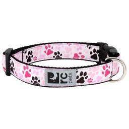 [10064564] DMB - RC PETS PRODUCTS CLIP COLLAR LRG 1&quot; PITTER PATTER PINK