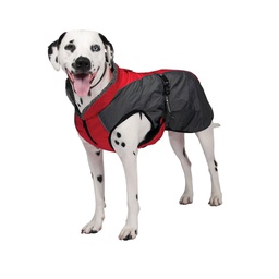 [10065090] SHEDROW CHINOOK DOG COAT RED/GRAY M