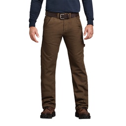 [10070260] DV - DICKIE'S DUCK RELAXED STRAIGHT FIT FLANNEL LINED CARPENTER JEAN BROWN