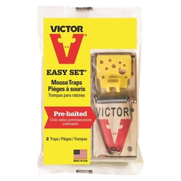 [10071214] VICTOR EASY SET MOUSE TRAP PRE-BAITED (2PK)