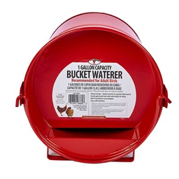 [10078530] DMB - MILLER 1 GAL GALV BUCKET WATERER RED 