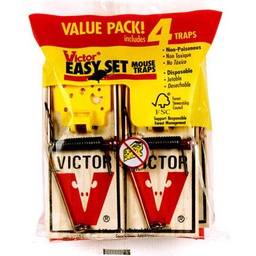[10079768] VICTOR EASY SET MOUSE TRAP PRE-BAITED (4PK)