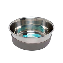 [10080220] MESSY MUTTS HEAVY GAUGE BOWL W/NON SLIP 2.5 CUPS GREY SMALL