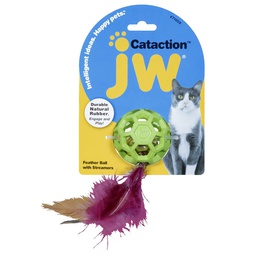 [10082564] JW PET CATACTION FEATHER BALL WITH BELL
