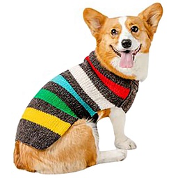 [10087818] CHILLY DOG KNIT CLASSIC SWEATER- CHARCOAL STRIPE L