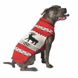 [10087834] DV - CHILLY DOG KNIT APRES SKI SWEATER- REINDEER RED L