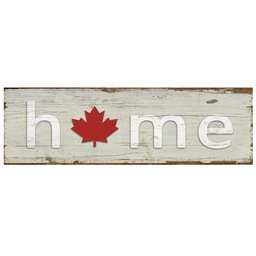 [10088400] DMB - KOPPERS HOME MAPLE LEAF CANADA WOODEN SIGN 60X20X1.5 CM