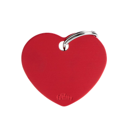 [10089986] MY FAMILY ALUMINUM HEART RED L