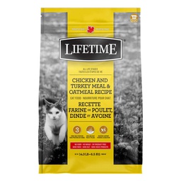 [10091804] LIFETIME CAT ALL LIFE STAGES CHICKEN TURKEY &amp; OATMEAL 14.3LB