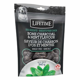 [10091814] LIFETIME DOG CHARCOAL MINT FLAVOUR BISCUITS 340G