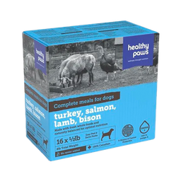 [10093474] HEALTHY PAWS DOG BIG BOX DINNER VARIETY PK TURKEY, SALMON, LAMB 16 X 1LB