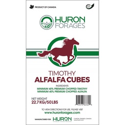 [10001100] HURON TIMOTHY-ALFALFA HAY CUBES 22.7KG  40/40 MIX