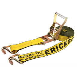 [10031188] ERICKSON HD RATCHET STRAP POLY, 27FT L X 2&quot;W, 3300LB WORKING LOAD, YEL
